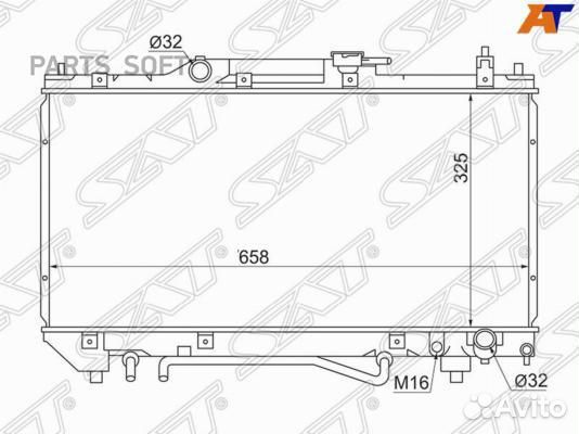 Радиатор охлаждения Тойота Авенсис 3S 2.0 97-01
