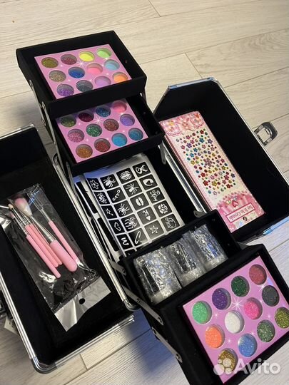 Набор блеск тату в бьюти кейс