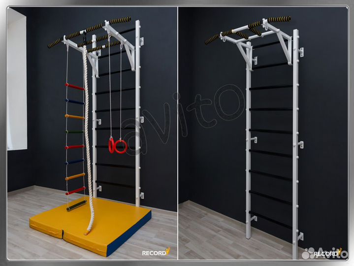 Шведская стенка Атлет Профи А2 для взрослых белый