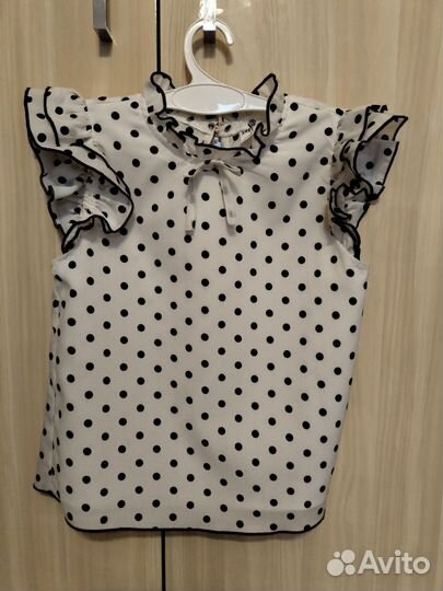 Блузка в горох на девочку