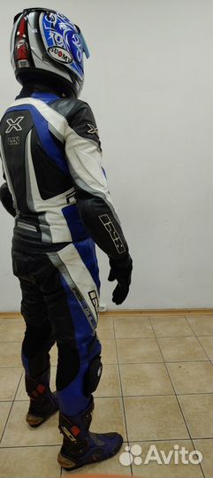 Мотокомбинезон раздельный IXS + шлем suomy
