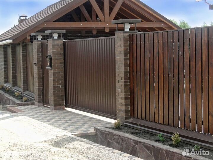 Откатные ворота с установкой