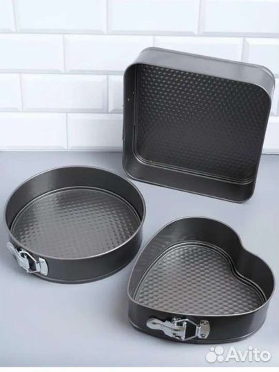 Новый набор из 3 форм для выпечки