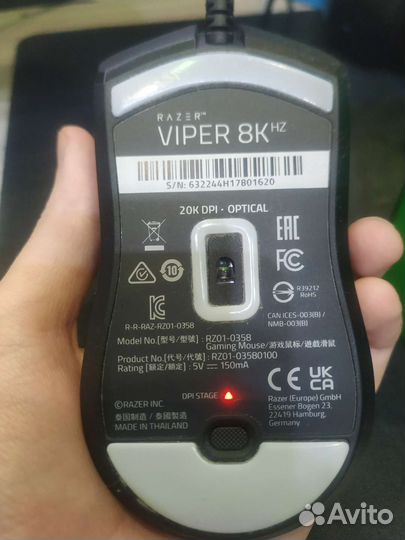 Мышка viper 8k + Esports Tiger Glides
