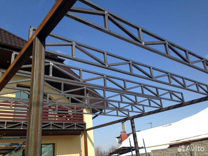 Односкатные фермы для навеса