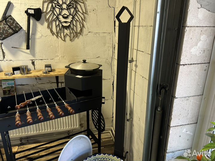 Комплект печь для казана 12 литров с трубой