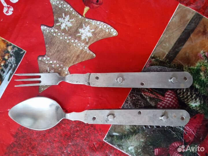 Туристический набор СССР ложка вилка москва