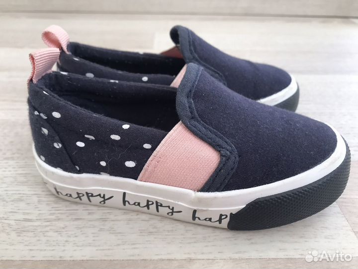 Слиппоны для девочки 22 размер