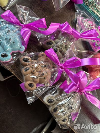 Мыло ручной работыв виде мишек