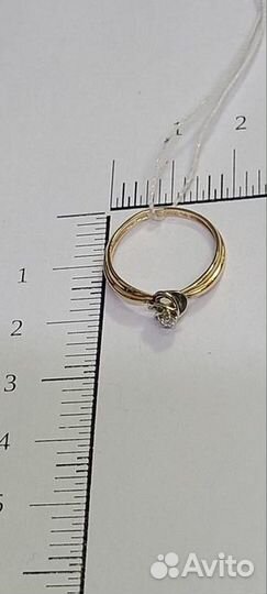 Золотое кольцо с камнем 16,5р