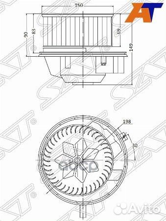 Мотор отопителя салона Audi A3 03-13 / Q3 11-19