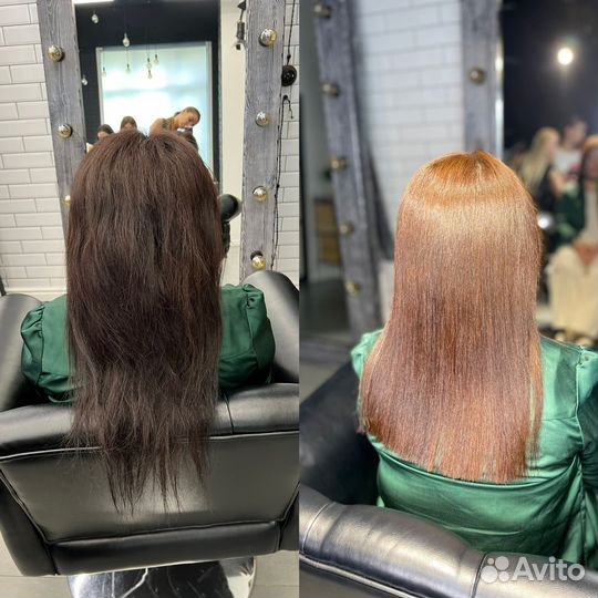 Модель кератиновое выпрямление,ботокс для волос