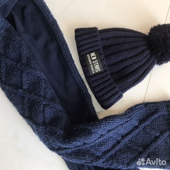 Детский комплект зимний шапка шарф