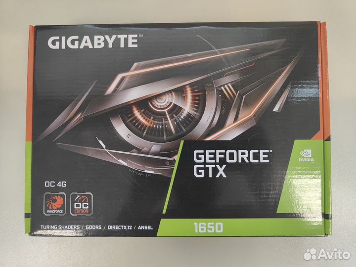 Видеокарта gigabyte GeForce GTX 1650 OC GV-N1650O