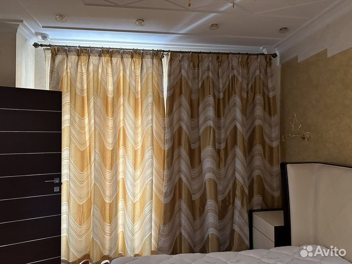 Комплект шторы и тюль Б/у