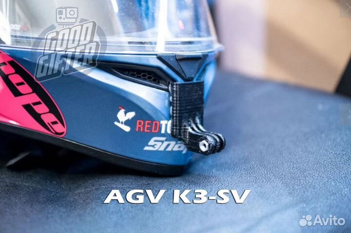 Крепление камеры GoPro на мотошлемы AGV K3-SV