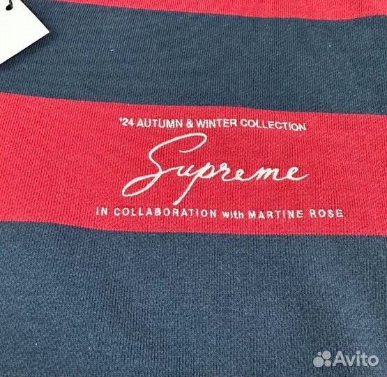 Худи Supreme x Martine Rose Red Black FW24 Week 4