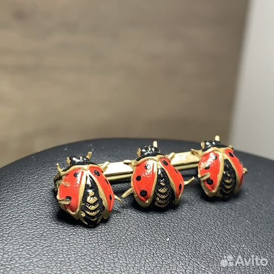 Винтажная Брошь Божьи Коровки Ретро