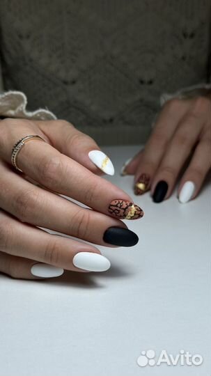 Маникюр гель лак наращивание