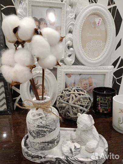 Ваза для сухоцветов, гипсовые изделия