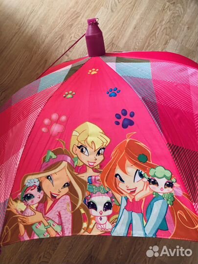 Зонт Винкс в пластиковом чехле и плащ от дождя