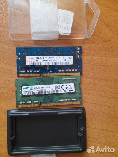 Оперативная память ddr3 для ноутбука 4gb и 1 gb