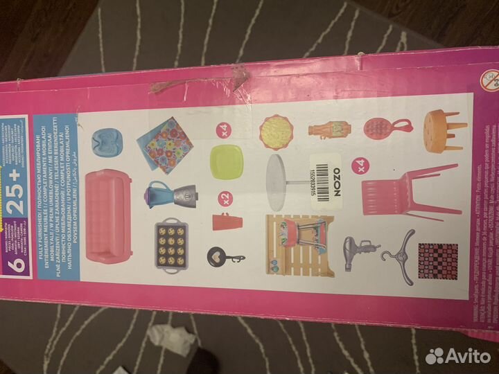 Кукольный дом Барби с мебелью и аксессуарами