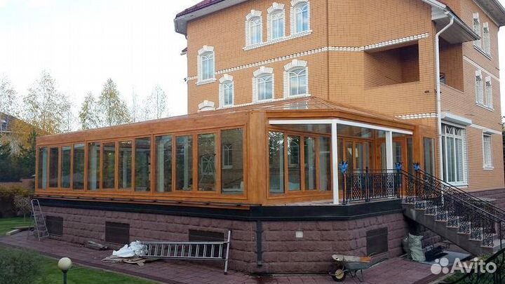 Безрамное остекление террасы