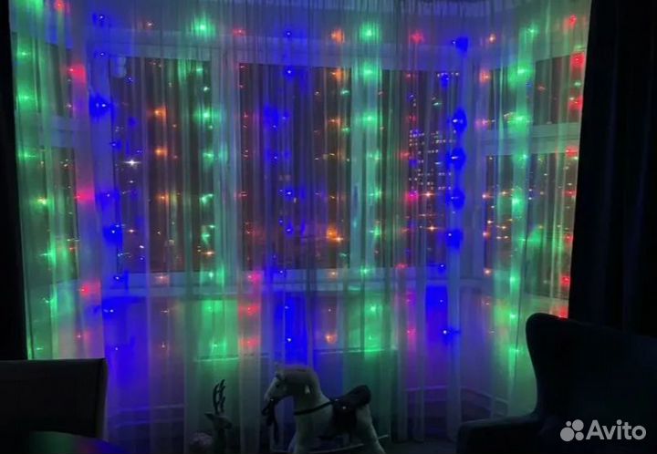 Гирлянда штора 3 на 3 метра