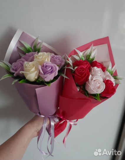 Букет из мыльных роз