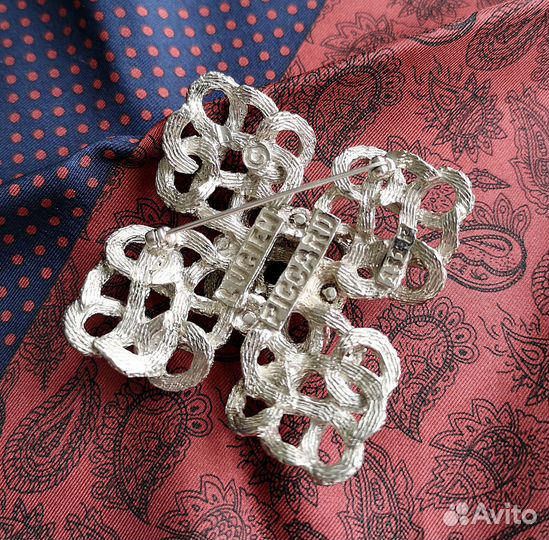 Lucien Piccard Винтажная брошь Мальтийский крест