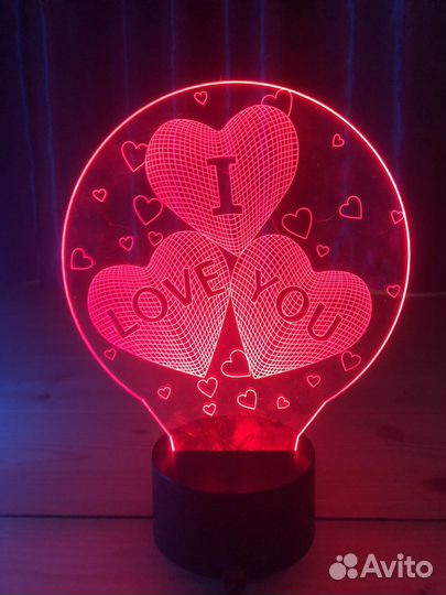 Светильник ночник 3d