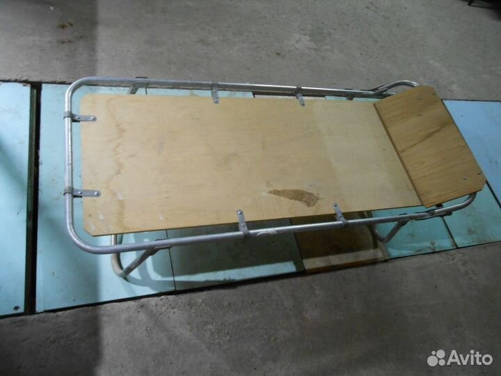 Раскладушка алюм СССР 10мм фанера 140х60х35 рабоч