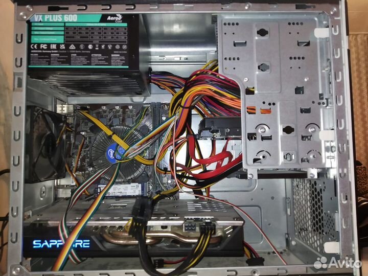 Компьютер в сборе i3 10100f + RX580 и монитор