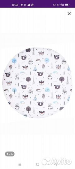 Простынь на резинке на круглый матрас