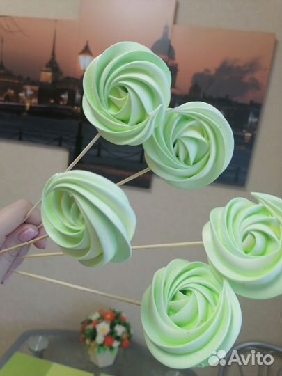 Съедобные букеты безе