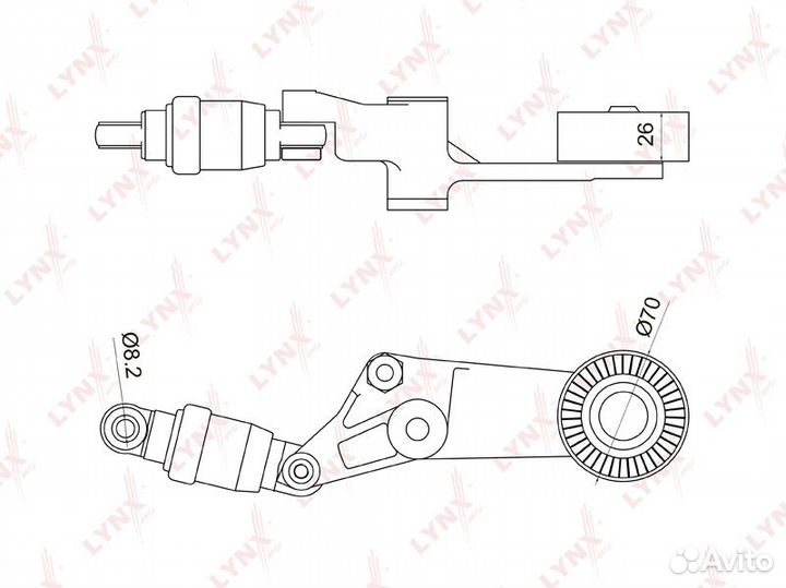 Натяжитель ремня toyota corolla/avensis/RAV4 00