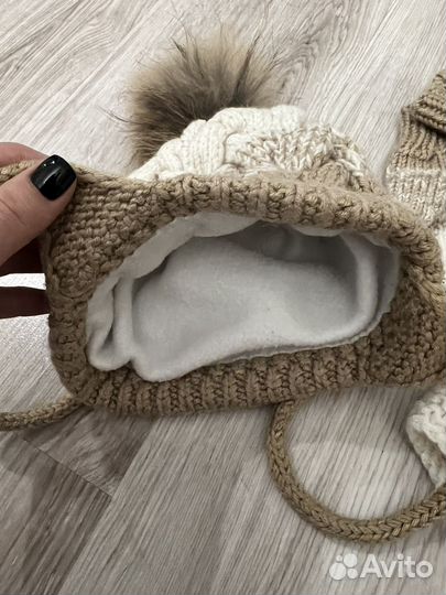 Комплект шапка, снуд, варежки