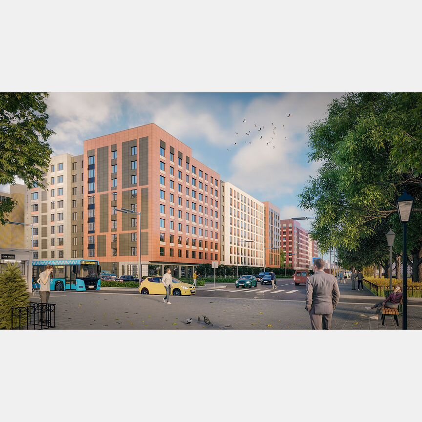 2-к. квартира, 64 м², 4/9 эт.