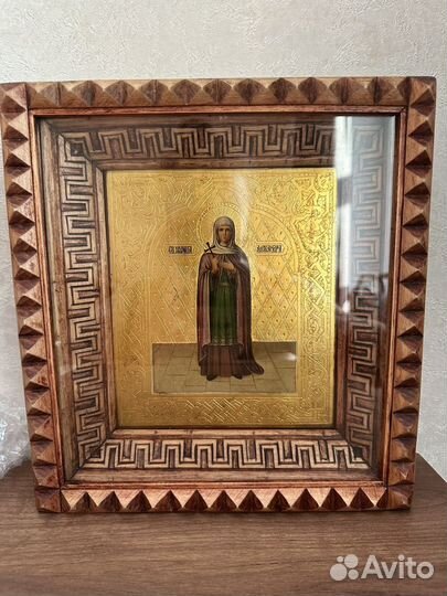 Икона старинная Святая Александра