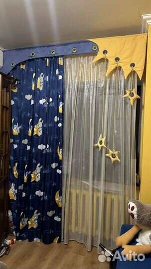 Штора с багетой