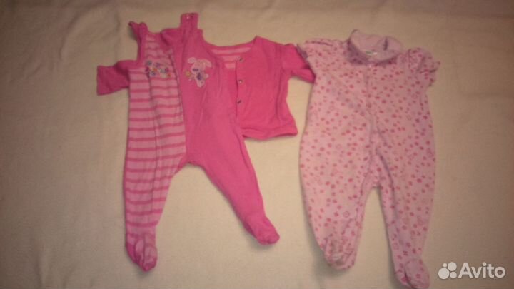 Пакет вещей на девочку от 3-9 месяцев