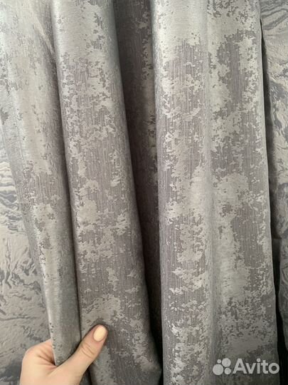 2 шторы мрамор
