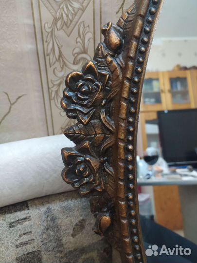 Зеркало советское в металлической раме