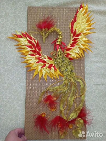 Картина из лент жар-птица