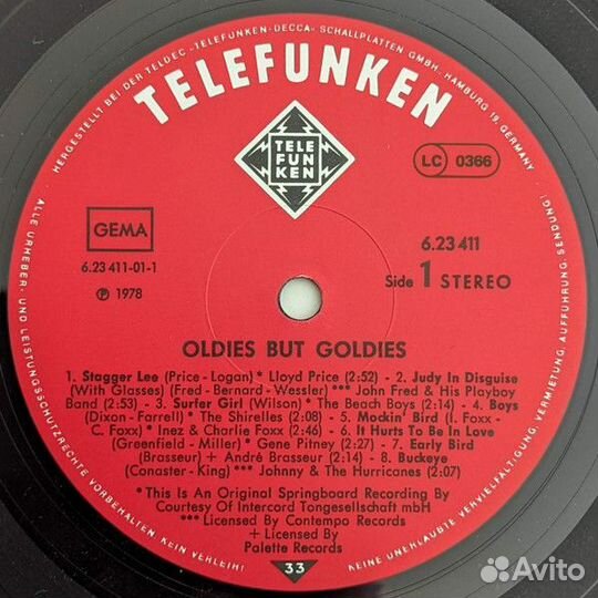 Various Oldies But Goldies LP (Germany)