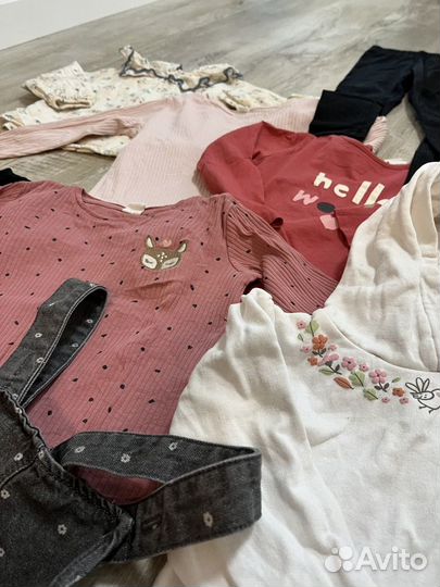 Большой пакет вещей на девочку 92-104