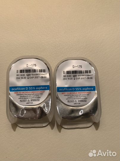 Линзы контактные ежемесячной замены