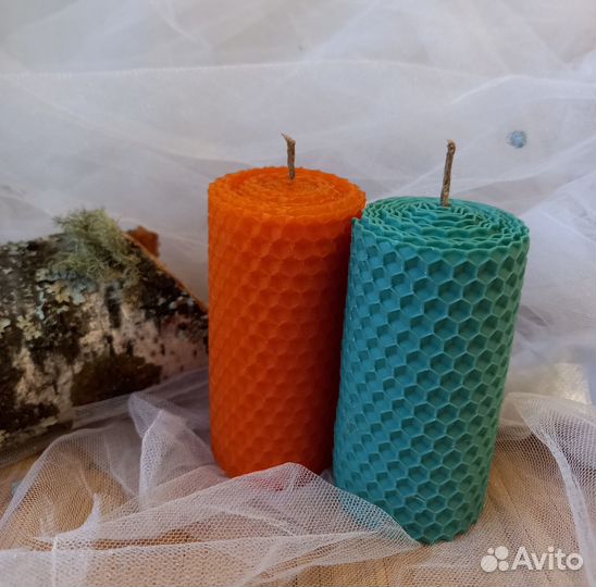 Свечи из вощины с травами медовые