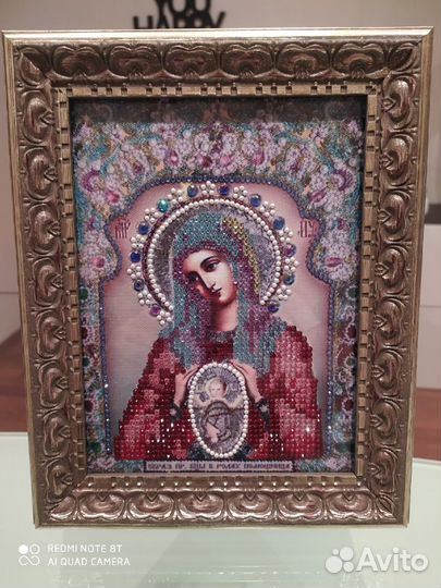 Иконы ручной работы из страз